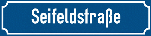 Straßenschild Seifeldstraße
