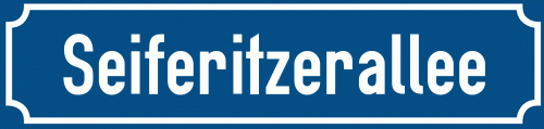 Straßenschild Seiferitzerallee zum kostenlosen Download