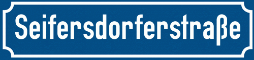 Straßenschild Seifersdorferstraße