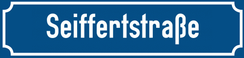 Straßenschild Seiffertstraße