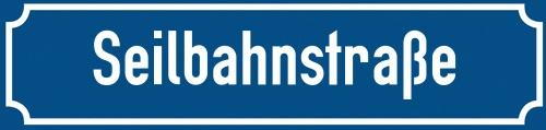 Straßenschild Seilbahnstraße