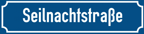 Straßenschild Seilnachtstraße