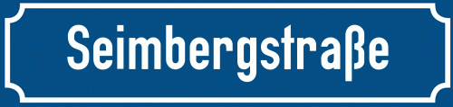 Straßenschild Seimbergstraße