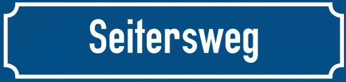 Straßenschild Seitersweg