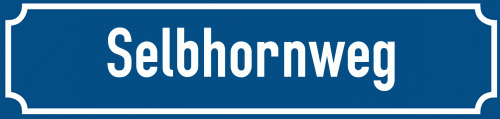 Straßenschild Selbhornweg