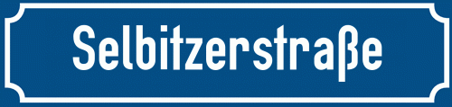 Straßenschild Selbitzerstraße