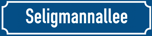 Straßenschild Seligmannallee