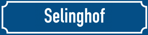 Straßenschild Selinghof