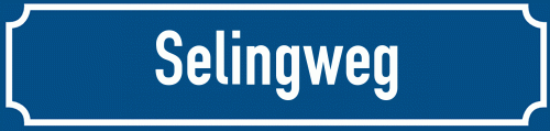Straßenschild Selingweg