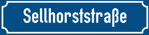 Straßenschild Sellhorststraße zum kostenlosen Download