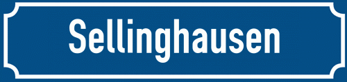 Straßenschild Sellinghausen