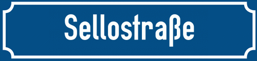 Straßenschild Sellostraße