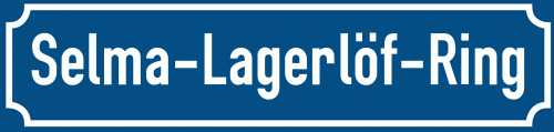 Straßenschild Selma-Lagerlöf-Ring