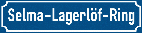 Straßenschild Selma-Lagerlöf-Ring zum kostenlosen Download