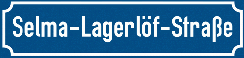 Straßenschild Selma-Lagerlöf-Straße