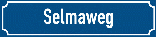 Straßenschild Selmaweg