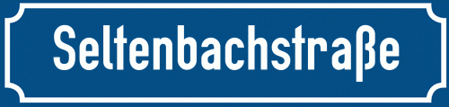 Straßenschild Seltenbachstraße zum kostenlosen Download