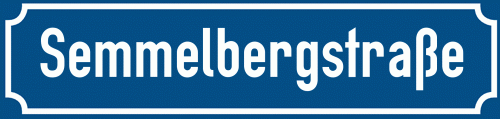 Straßenschild Semmelbergstraße