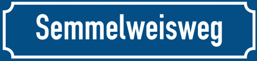 Straßenschild Semmelweisweg zum kostenlosen Download
