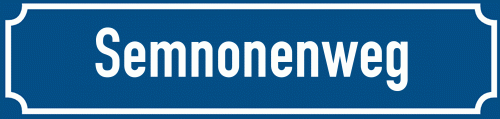 Straßenschild Semnonenweg