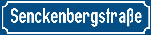 Straßenschild Senckenbergstraße