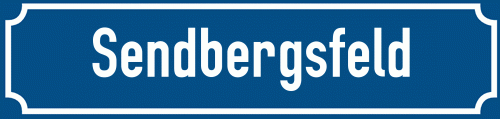 Straßenschild Sendbergsfeld