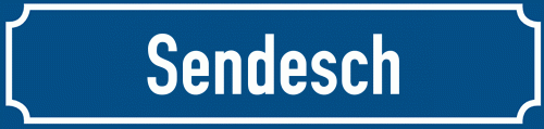 Straßenschild Sendesch