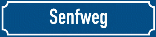 Straßenschild Senfweg