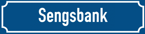 Straßenschild Sengsbank