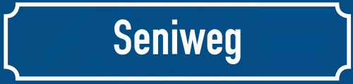 Straßenschild Seniweg
