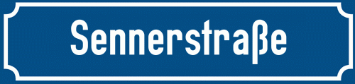 Straßenschild Sennerstraße
