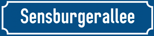 Straßenschild Sensburgerallee