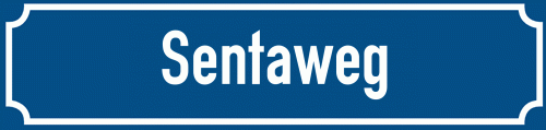 Straßenschild Sentaweg