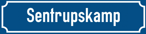 Straßenschild Sentrupskamp zum kostenlosen Download