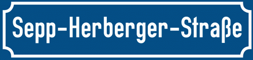 Straßenschild Sepp-Herberger-Straße
