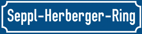 Straßenschild Seppl-Herberger-Ring