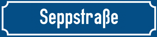 Straßenschild Seppstraße