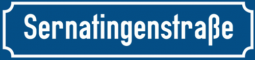 Straßenschild Sernatingenstraße