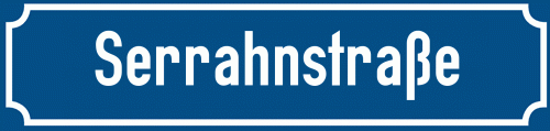 Straßenschild Serrahnstraße