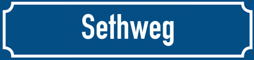 Straßenschild Sethweg