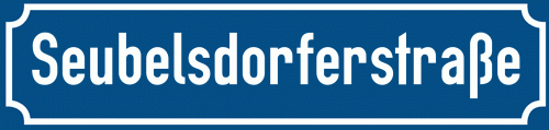 Straßenschild Seubelsdorferstraße
