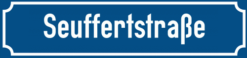 Straßenschild Seuffertstraße