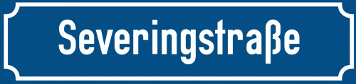 Straßenschild Severingstraße