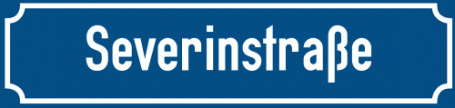 Straßenschild Severinstraße zum kostenlosen Download