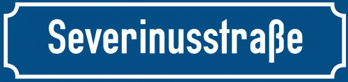 Straßenschild Severinusstraße