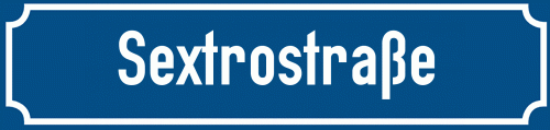 Straßenschild Sextrostraße