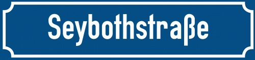 Straßenschild Seybothstraße