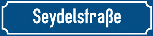 Straßenschild Seydelstraße zum kostenlosen Download