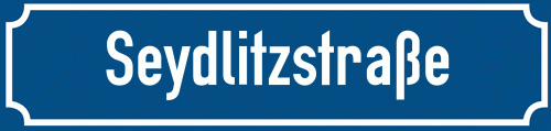 Straßenschild Seydlitzstraße zum kostenlosen Download