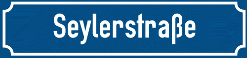Straßenschild Seylerstraße